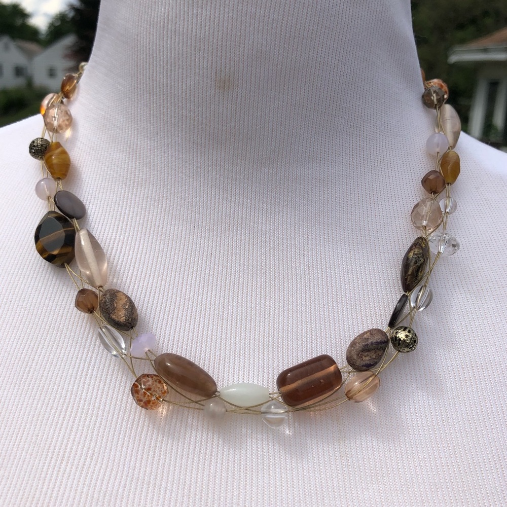 - Lia Sophia Braided Bead Necklace! LIKE NEW!